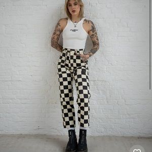 P&Co checkerboard fatigue pant